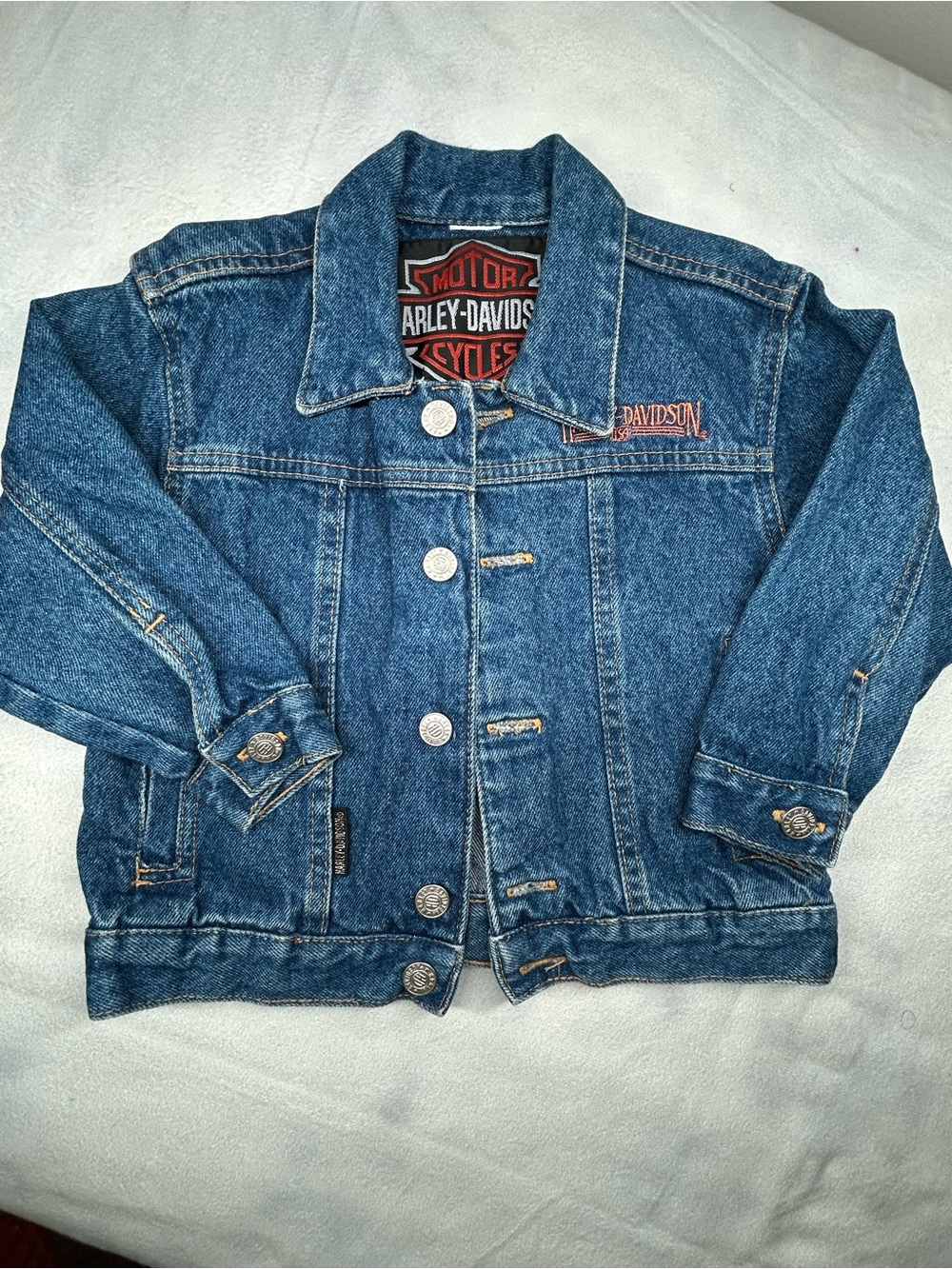 Harley-Davidson Kids Denim Jacket with Embroidered Logo